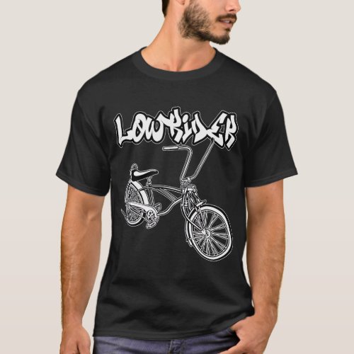 Low Rider Bicycle For Men Chicano Cholo Lowrider  T_Shirt