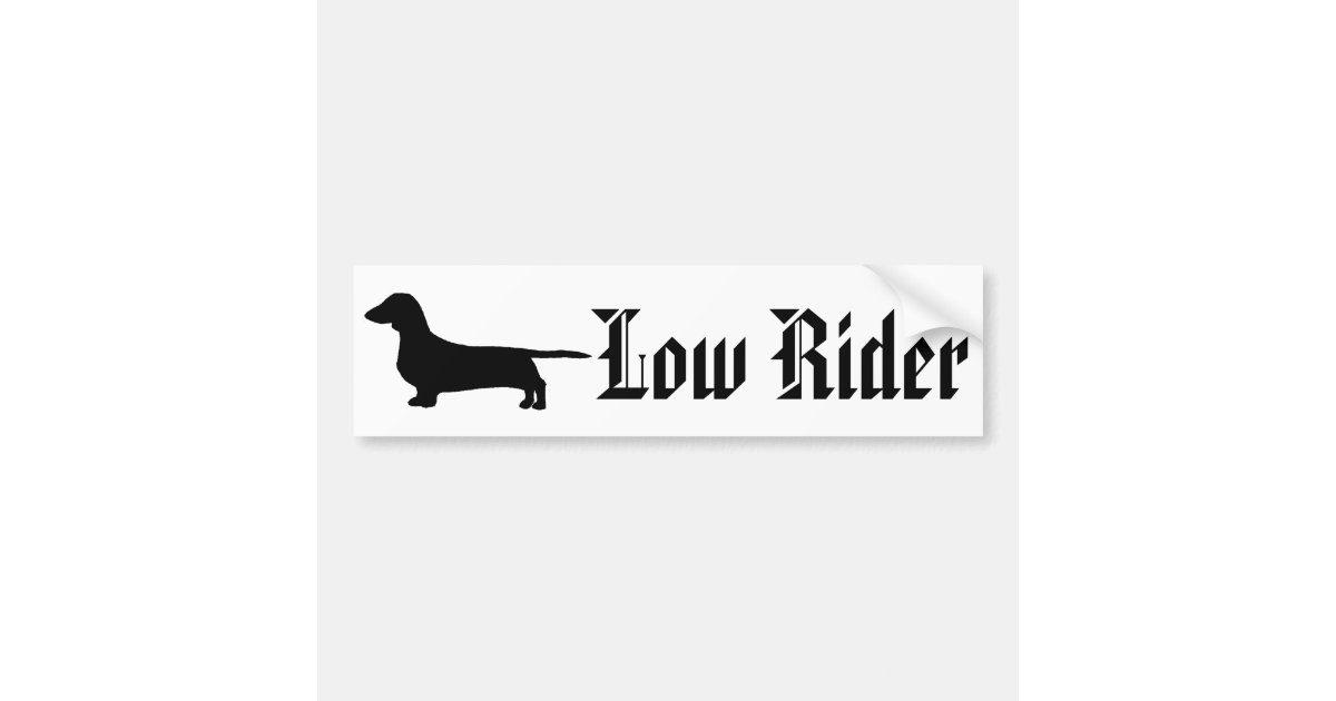 Low Rider Bumper Sticker | Zazzle