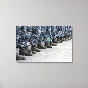 Low section view of sailors canvas print