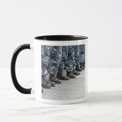 Low section view of sailors mug