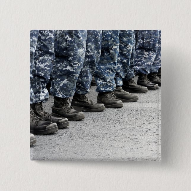 Low section view of sailors pinback button (Front)