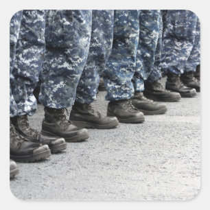 Low section view of sailors square sticker