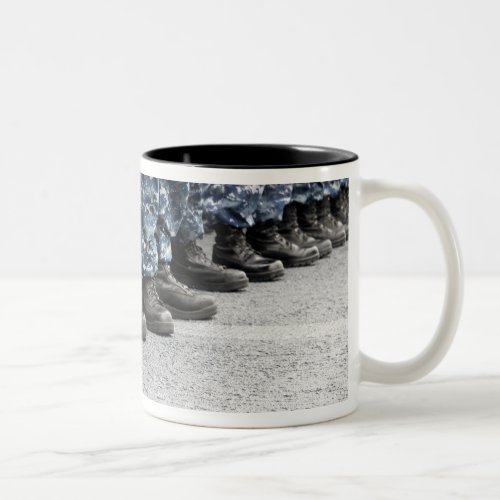 Low section view of sailors Two_Tone coffee mug