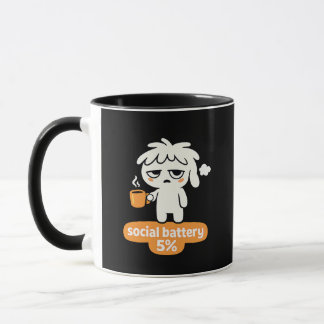 Low Social Energy – Cute Coffee Humo Mug
