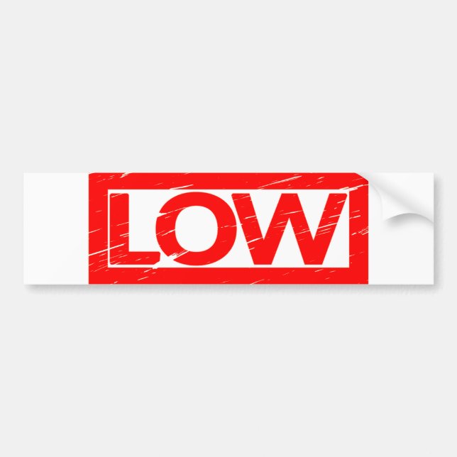 Low Stamp Bumper Sticker (Front)
