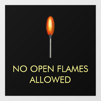 Low Tack No Open Flames Allowed Floor Decals