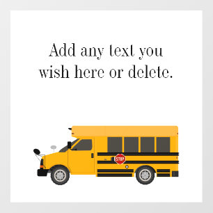 Low Tack School Bus Floor Decal Sticker