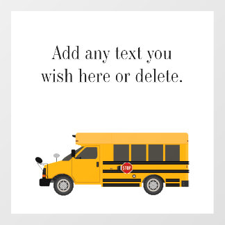 Low Tack School Bus Floor Decal Sticker