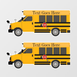 Low Tack School Buses Contour Floor Decal Sticker
