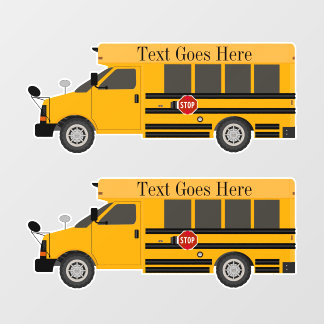 Low Tack School Buses Contour Floor Decal Sticker