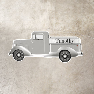 Low Tack Vintage Silver Truck Floor Decal Sticker
