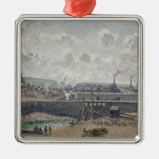 Low Tide at Duquesne Docks, Dieppe, 1902 Metal Ornament