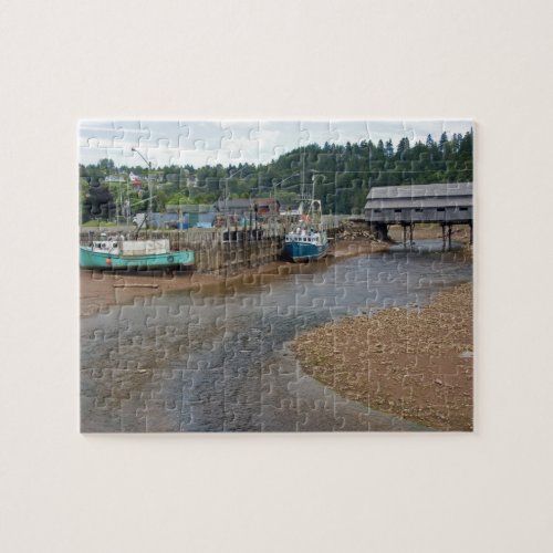 Low tide at the Bay of Fundy at St Martins New Jigsaw Puzzle