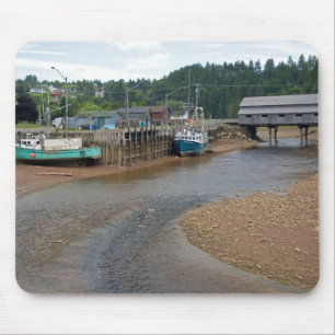 Low tide at the Bay of Fundy at St. Martins, New Mouse Pad