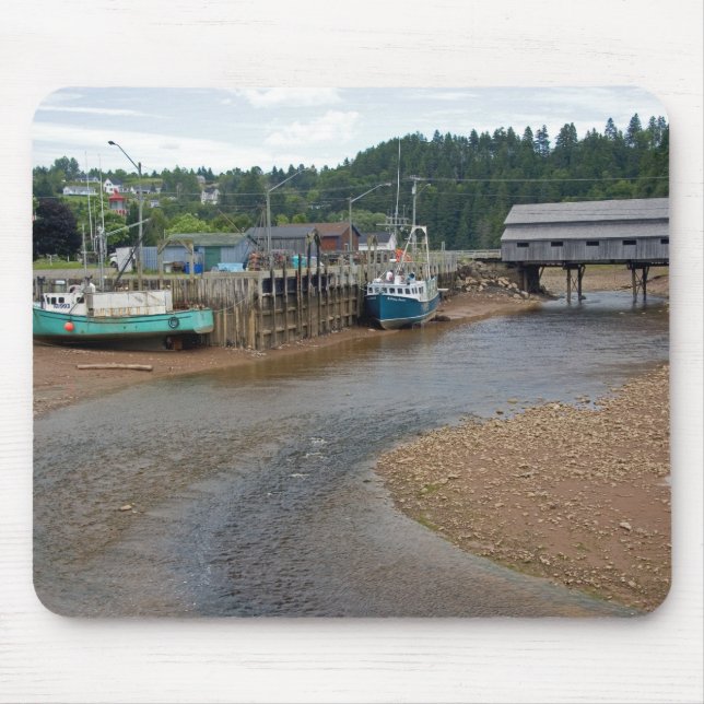Low tide at the Bay of Fundy at St. Martins, New Mouse Pad (Front)