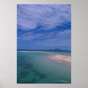 Low tide at the beach poster