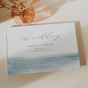 Low Tide Coastal Watercolor Wedding Guest Book