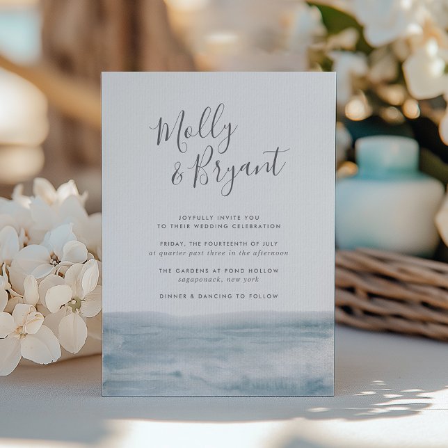 Low Tide | Coastal Watercolor Wedding Invitation (Creator Uploaded)