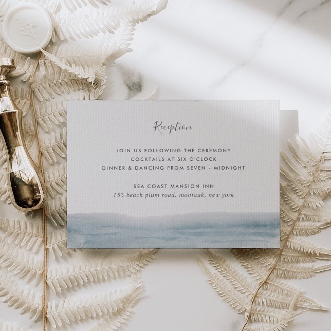 Low Tide Coastal Wedding Reception Enclosure Card (Creator Uploaded)