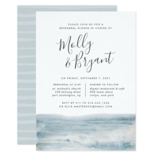 Low Tide Rehearsal Dinner Invitation