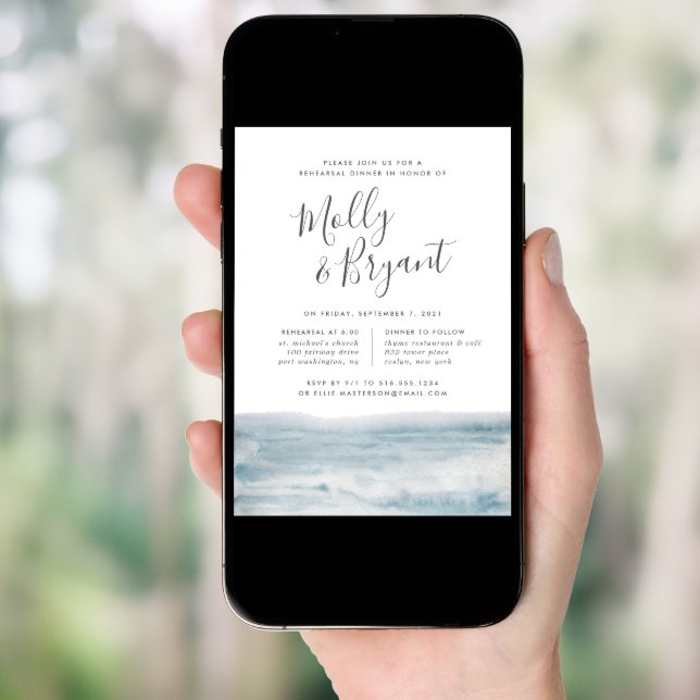 Low Tide Rehearsal Dinner Invitation (Front Digital)