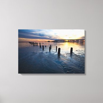 Low Tide Sunset - Mississippi Gulf Coast Canvas Print by jonicool at Zazzle