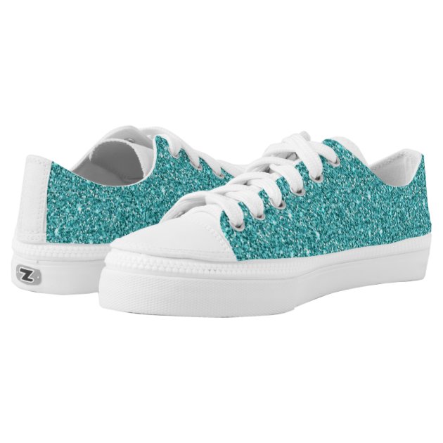 teal sparkly shoes