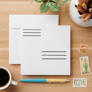 Low Vision square Envelope