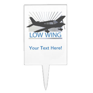 Low Wing Airplane Cake Topper