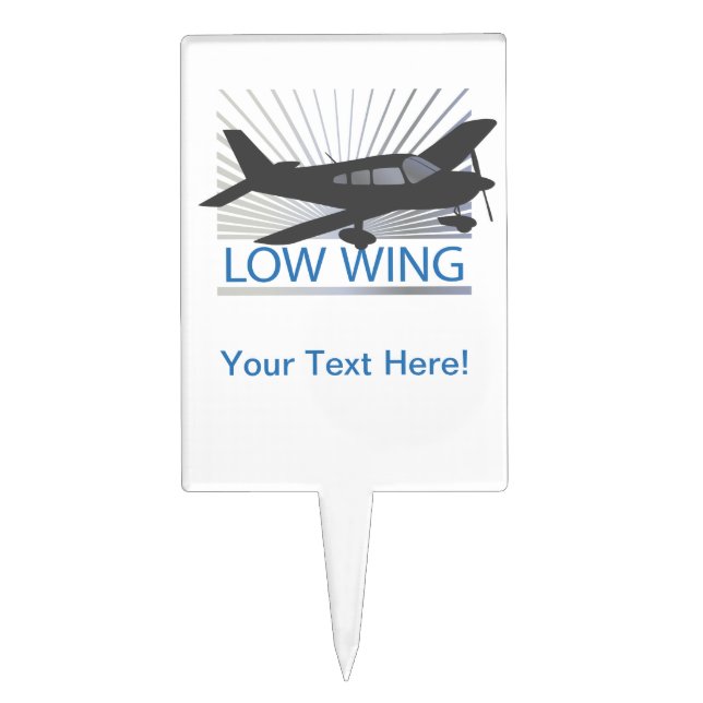 Low Wing Airplane Cake Topper (Front)