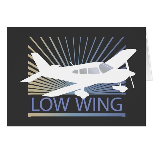Low Wing Airplane Cards (Front Horizontal)