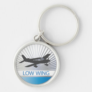 Low Wing Airplane Keychain