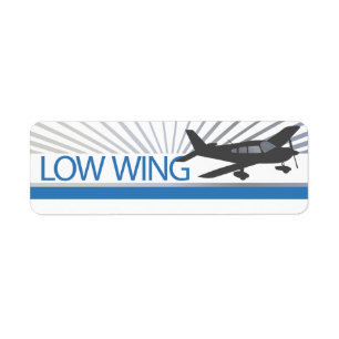 Low Wing Airplane Label