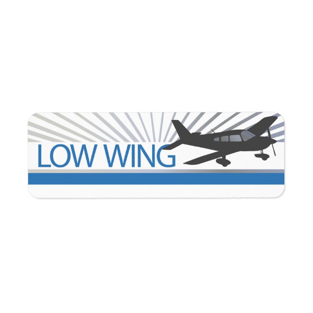 Low Wing Airplane Label (Front)