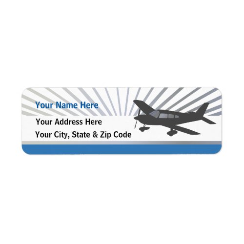 Low Wing Airplane Label