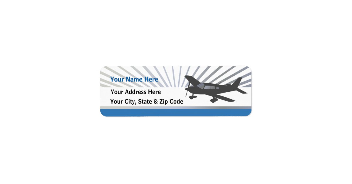 Low Wing Airplane Label | Zazzle