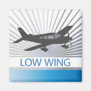Low Wing Airplane Magnet