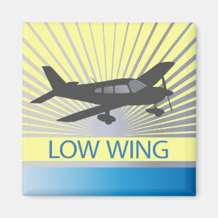 Low Wing Airplane Magnet
