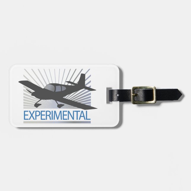 Low Wing Experimental Airplane Luggage Tag (Front Horizontal)