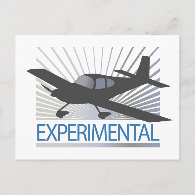 Low Wing Experimental Airplane Postcard (Front)