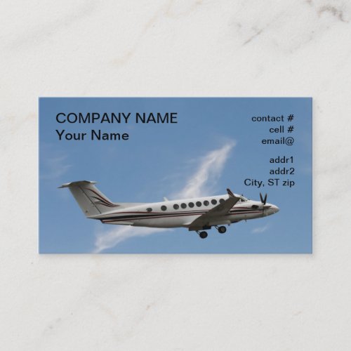 low wing light aircraft business card templates