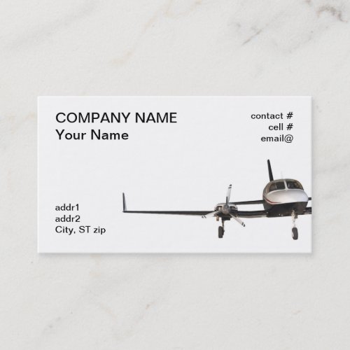 low wing twin,  light aircraft business cards
