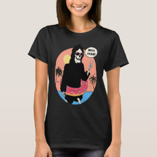 Lowbrow art Macabre Style Grim Reaper Beach T-Shirt
