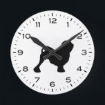 Lowchen Dog Breed Silhouette Round Clock<br><div class="desc">A fun wall clock for the home or office. Makes an original gift for Lowchen lovers. Check out Jenn’s Doodle World for even more decorative clocks and dog breed themed home decor.</div>