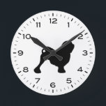 Lowchen Dog Breed Silhouette Round Clock<br><div class="desc">A fun wall clock for the home or office. Makes an original gift for Lowchen lovers. Check out Jenn’s Doodle World for even more decorative clocks and dog breed themed home decor.</div>