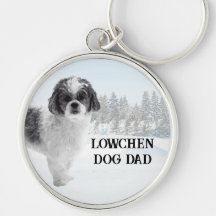 Lowchen Dog Dad Winter Scene