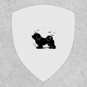 Lowchen Dog � Halloween Moon Silhouette Classic T- Patch