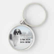 Lowchen Dog Mom Winter Scene