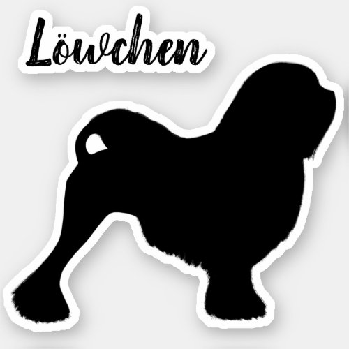 Lowchen Dog Silhouette Vinyl Decal