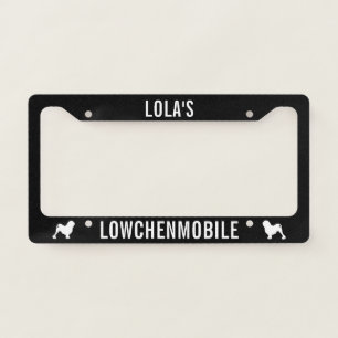 Lowchen Dog Silhouettes Lowchenmobile Custom License Plate Frame